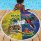 Brazil And Haiti Football Beach Blanket Jaguar With Kanson Wouj Special Style