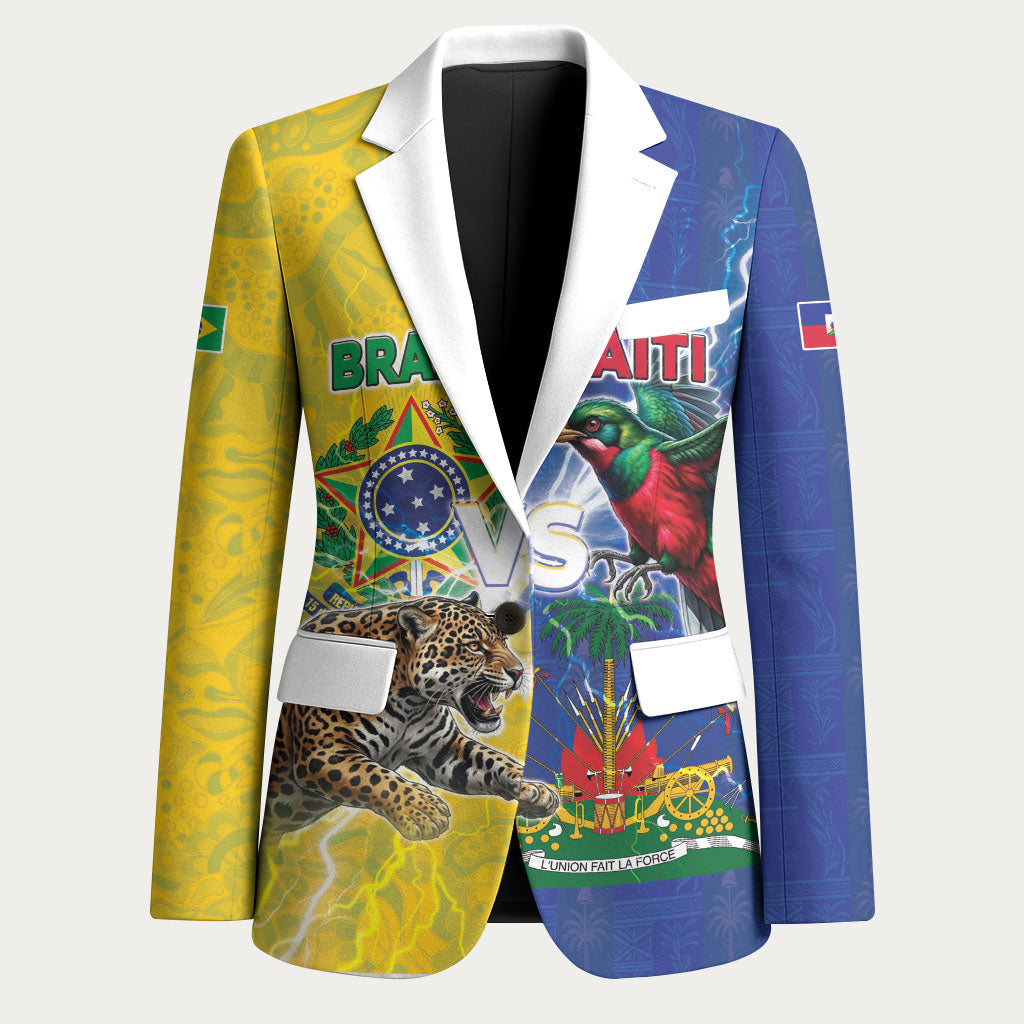 Custom Brazil And Haiti Football Blazer Jaguar With Kanson Wouj Special Style