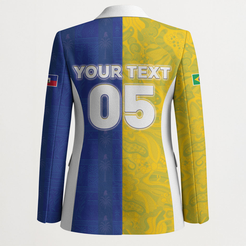 Custom Brazil And Haiti Football Blazer Jaguar With Kanson Wouj Special Style