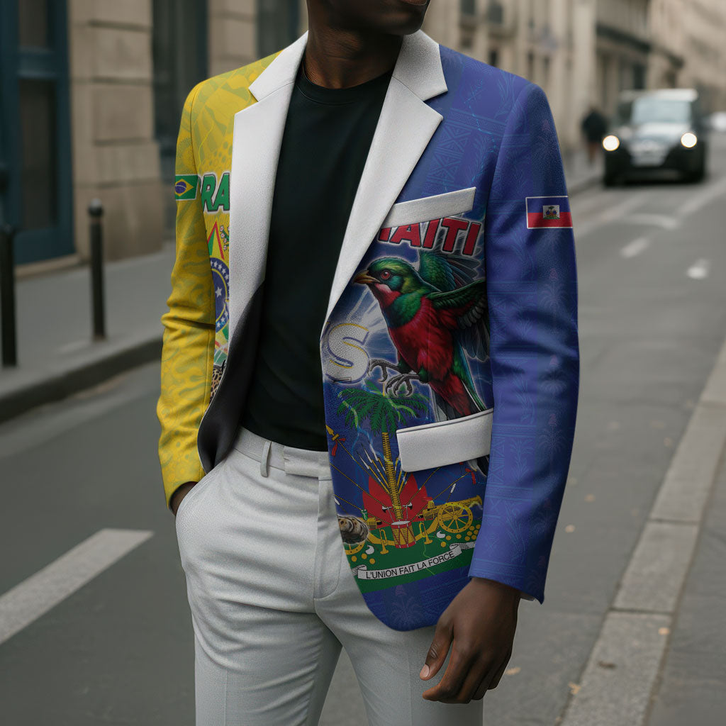 Custom Brazil And Haiti Football Blazer Jaguar With Kanson Wouj Special Style