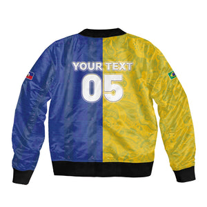 Custom Brazil And Haiti Football Bomber Jacket Jaguar With Kanson Wouj Special Style