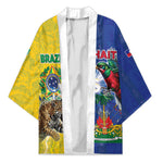 Custom Brazil And Haiti Football Kimono Jaguar With Kanson Wouj Special Style