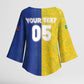 Custom Brazil And Haiti Football Kimono Sleeve Blouse Jaguar With Kanson Wouj Special Style
