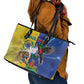 Brazil And Haiti Football Leather Tote Bag Jaguar With Kanson Wouj Special Style