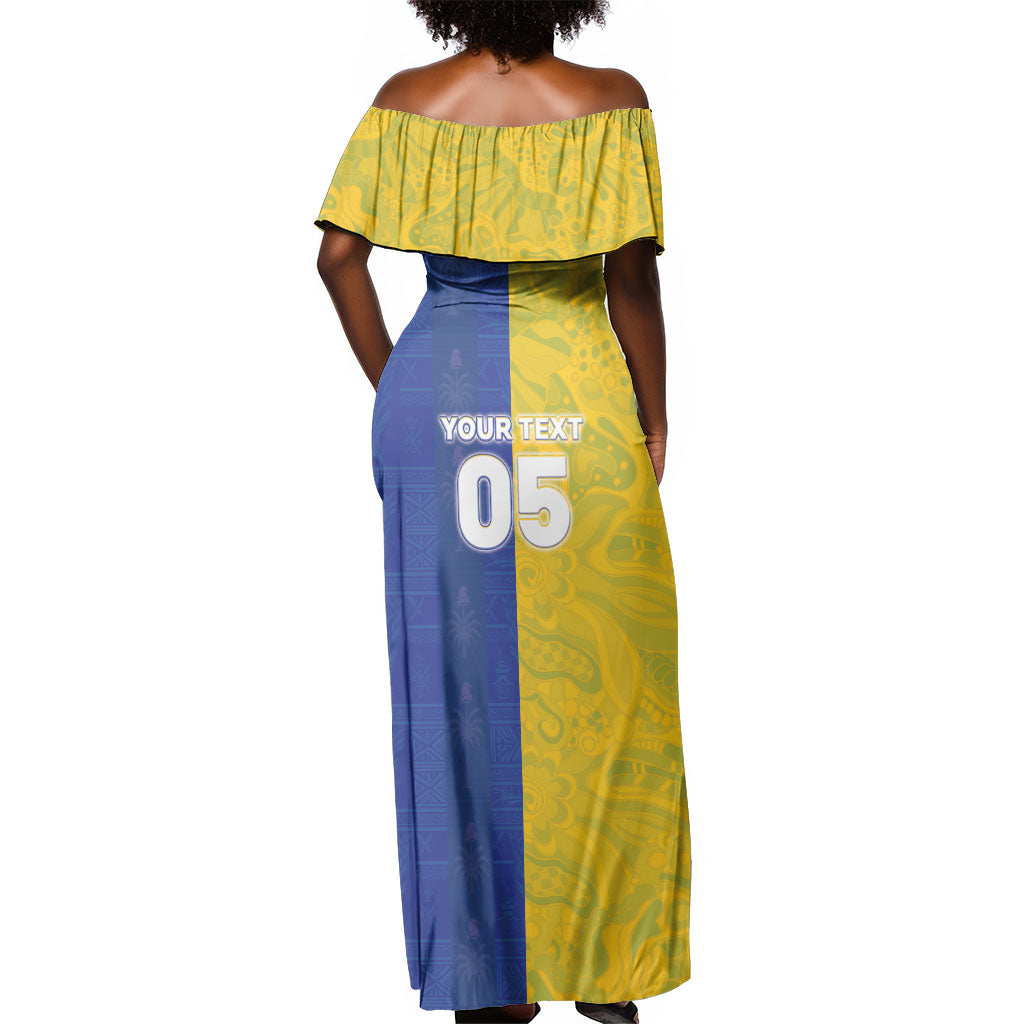Custom Brazil And Haiti Football Off Shoulder Maxi Dress Jaguar With Kanson Wouj Special Style