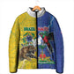 Custom Brazil And Haiti Football Padded Jacket Jaguar With Kanson Wouj Special Style