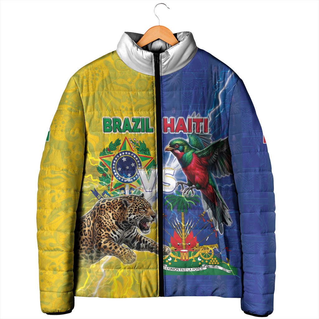 Custom Brazil And Haiti Football Padded Jacket Jaguar With Kanson Wouj Special Style