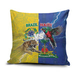 Brazil And Haiti Football Pillow Cover Jaguar With Kanson Wouj Special Style