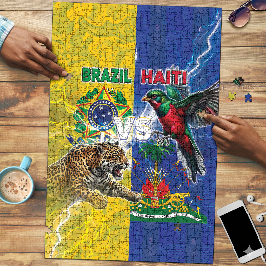 Brazil And Haiti Football Puzzle Jaguar With Kanson Wouj Special Style