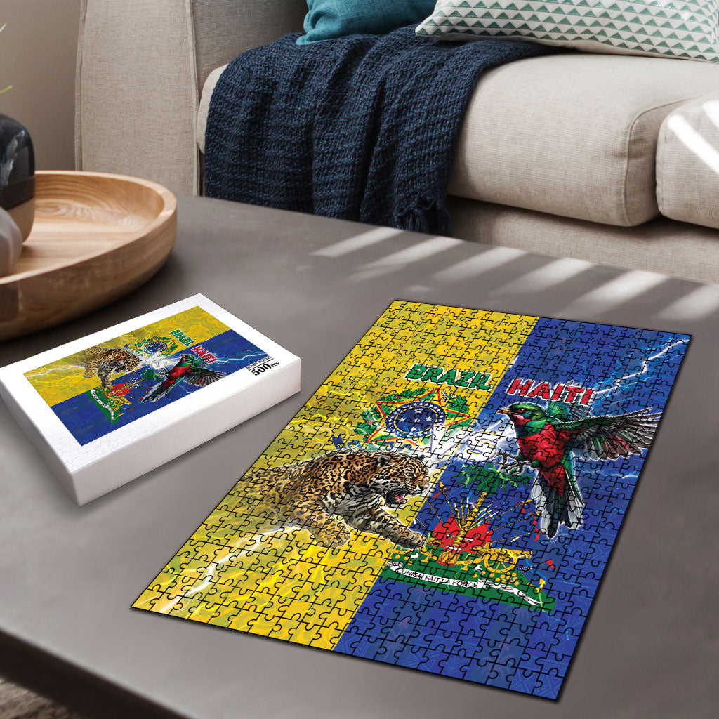 Brazil And Haiti Football Puzzle Jaguar With Kanson Wouj Special Style