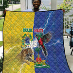 Brazil And Haiti Football Quilt Jaguar With Kanson Wouj Special Style