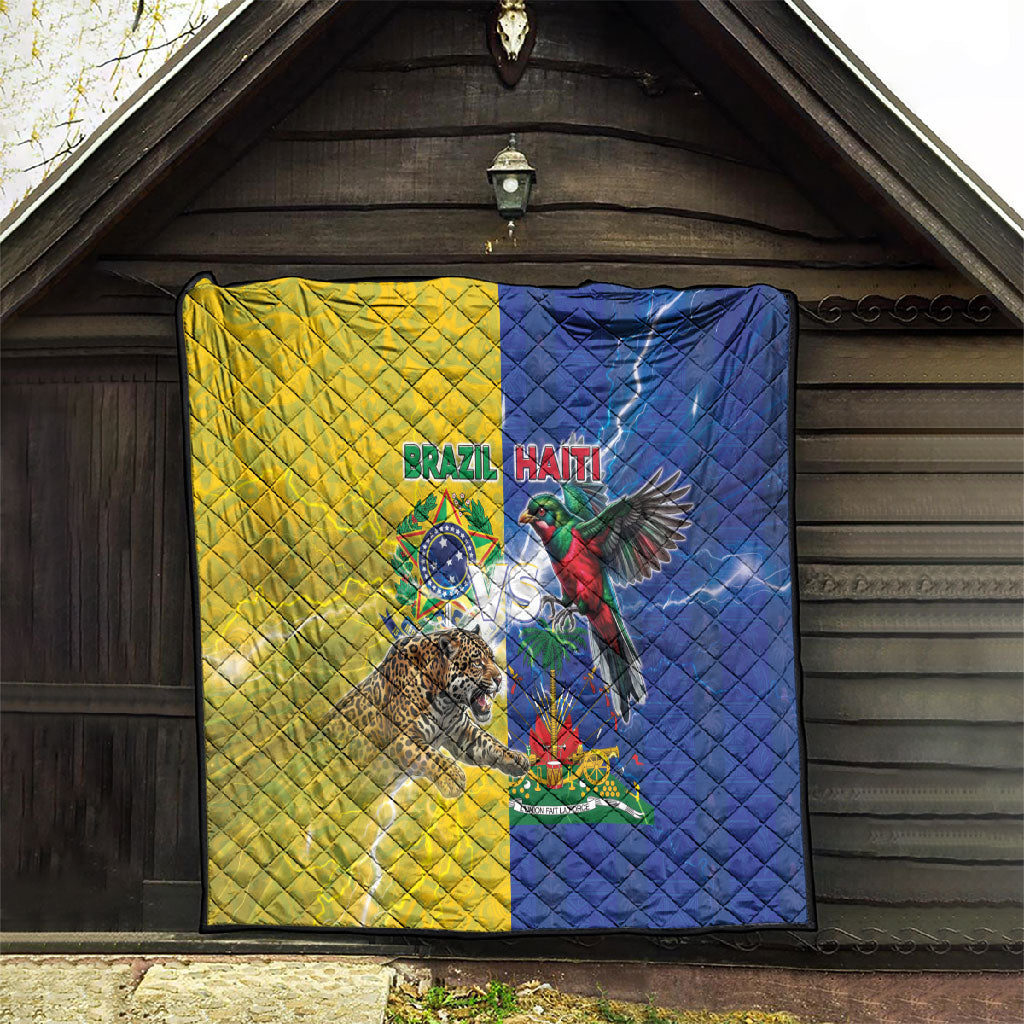 Brazil And Haiti Football Quilt Jaguar With Kanson Wouj Special Style