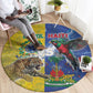 Brazil And Haiti Football Round Carpet Jaguar With Kanson Wouj Special Style