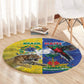 Brazil And Haiti Football Round Carpet Jaguar With Kanson Wouj Special Style