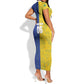 Custom Brazil And Haiti Football Short Sleeve Bodycon Dress Jaguar With Kanson Wouj Special Style