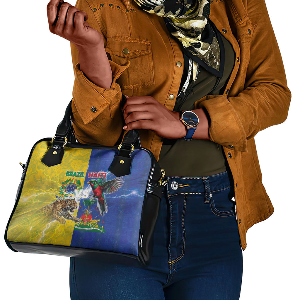 Brazil And Haiti Football Shoulder Handbag Jaguar With Kanson Wouj Special Style