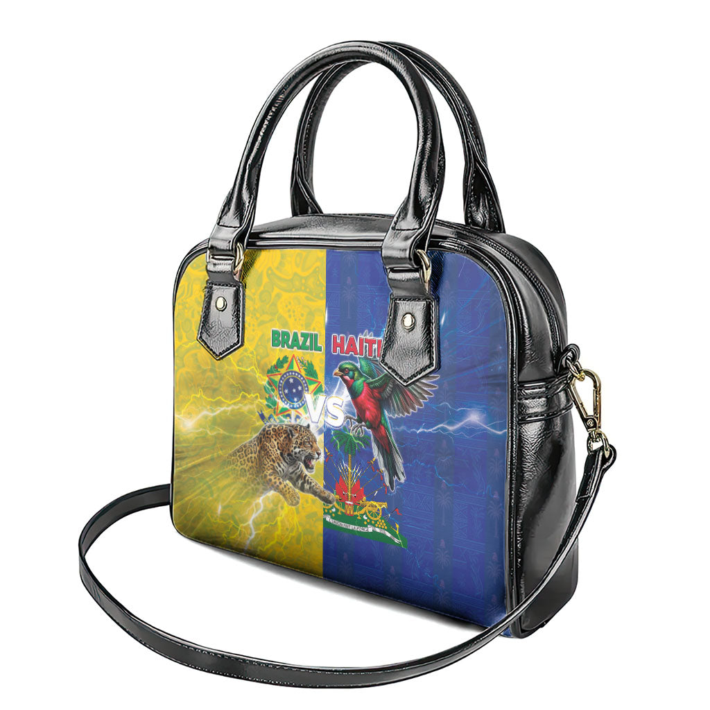 Brazil And Haiti Football Shoulder Handbag Jaguar With Kanson Wouj Special Style