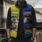 Custom Brazil And Haiti Football Sleeveless Puffer Jacket Jaguar With Kanson Wouj Special Style