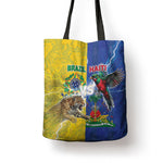 Brazil And Haiti Football Tote Bag Jaguar With Kanson Wouj Special Style