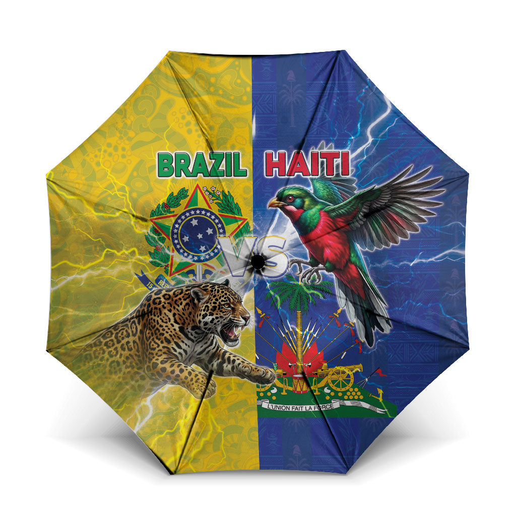 Brazil And Haiti Football Umbrella Jaguar With Kanson Wouj Special Style