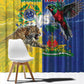 Brazil And Haiti Football Window Curtain Jaguar With Kanson Wouj Special Style