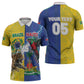 Custom Brazil And Haiti Football Zipper Polo Shirt Jaguar With Kanson Wouj Special Style
