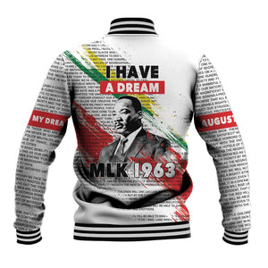 Martin Luther King Baseball Jacket Honoring The Legacy White Version