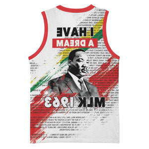 Martin Luther King Basketball Jersey Honoring The Legacy White Version - African Pride
