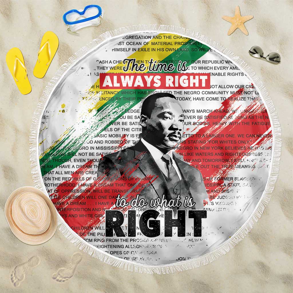 Martin Luther King Beach Blanket Honoring The Legacy White Version