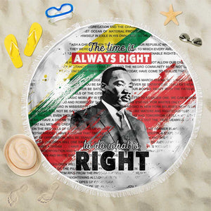 Martin Luther King Beach Blanket Honoring The Legacy White Version
