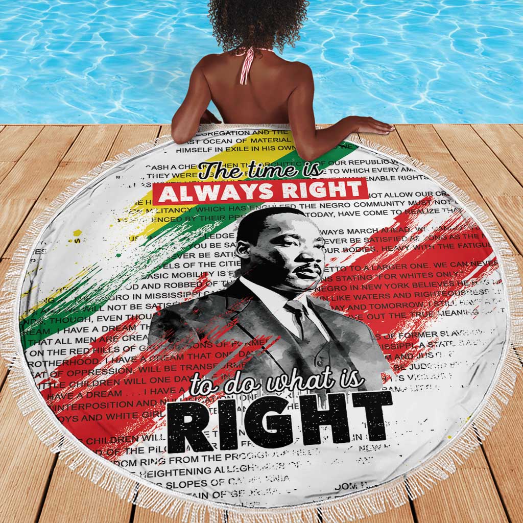 Martin Luther King Beach Blanket Honoring The Legacy White Version
