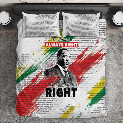 Martin Luther King Bedding Set Honoring The Legacy White Version