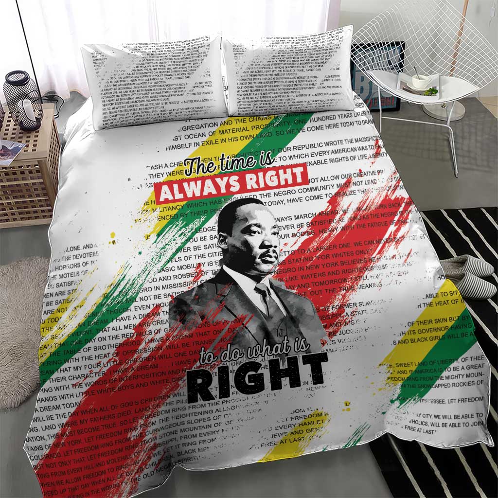 Martin Luther King Bedding Set Honoring The Legacy White Version