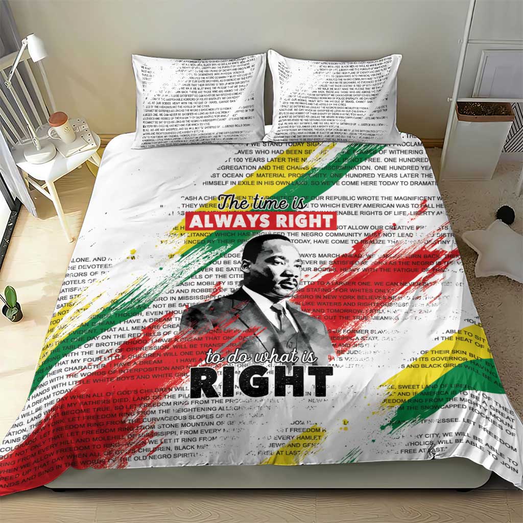 Martin Luther King Bedding Set Honoring The Legacy White Version