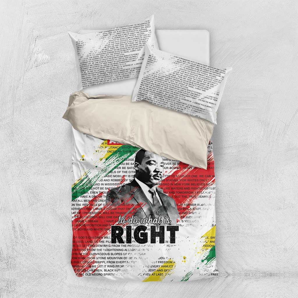 Martin Luther King Bedding Set Honoring The Legacy White Version