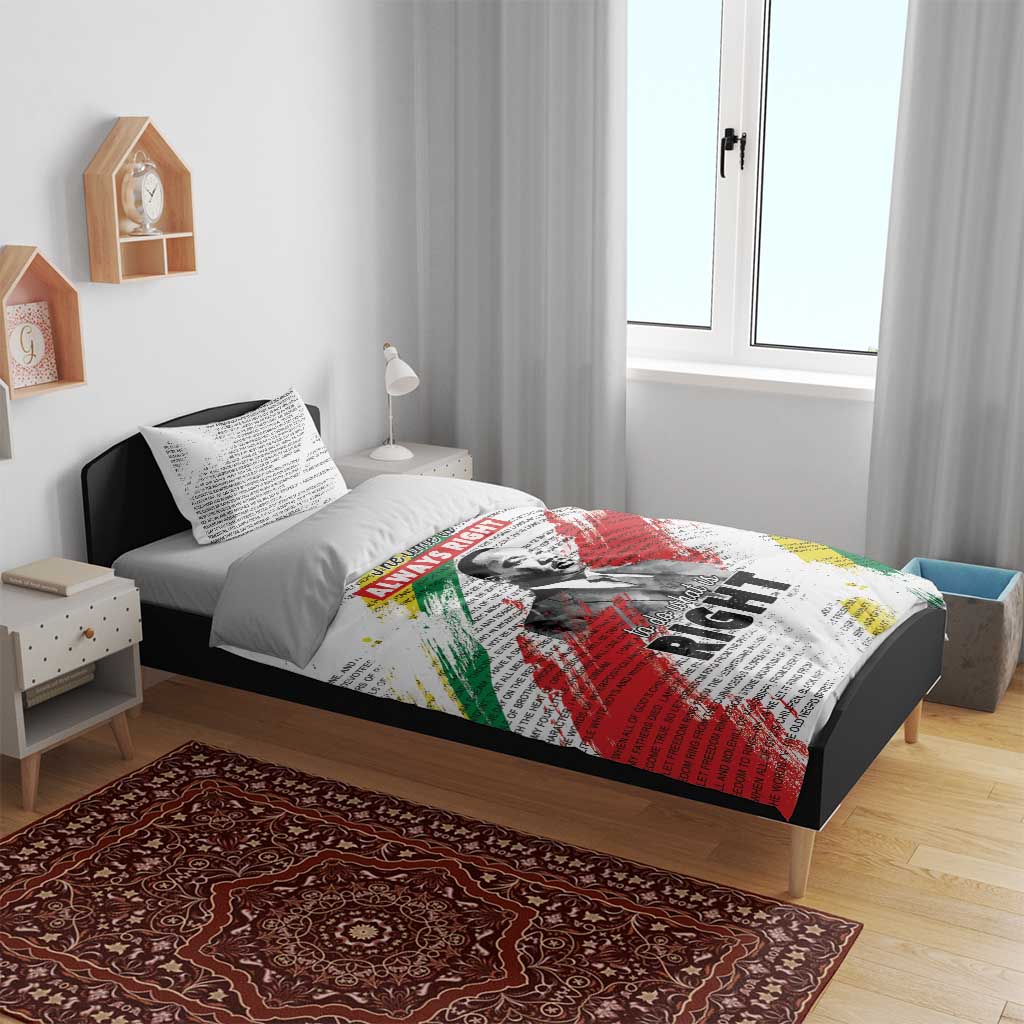 Martin Luther King Bedding Set Honoring The Legacy White Version