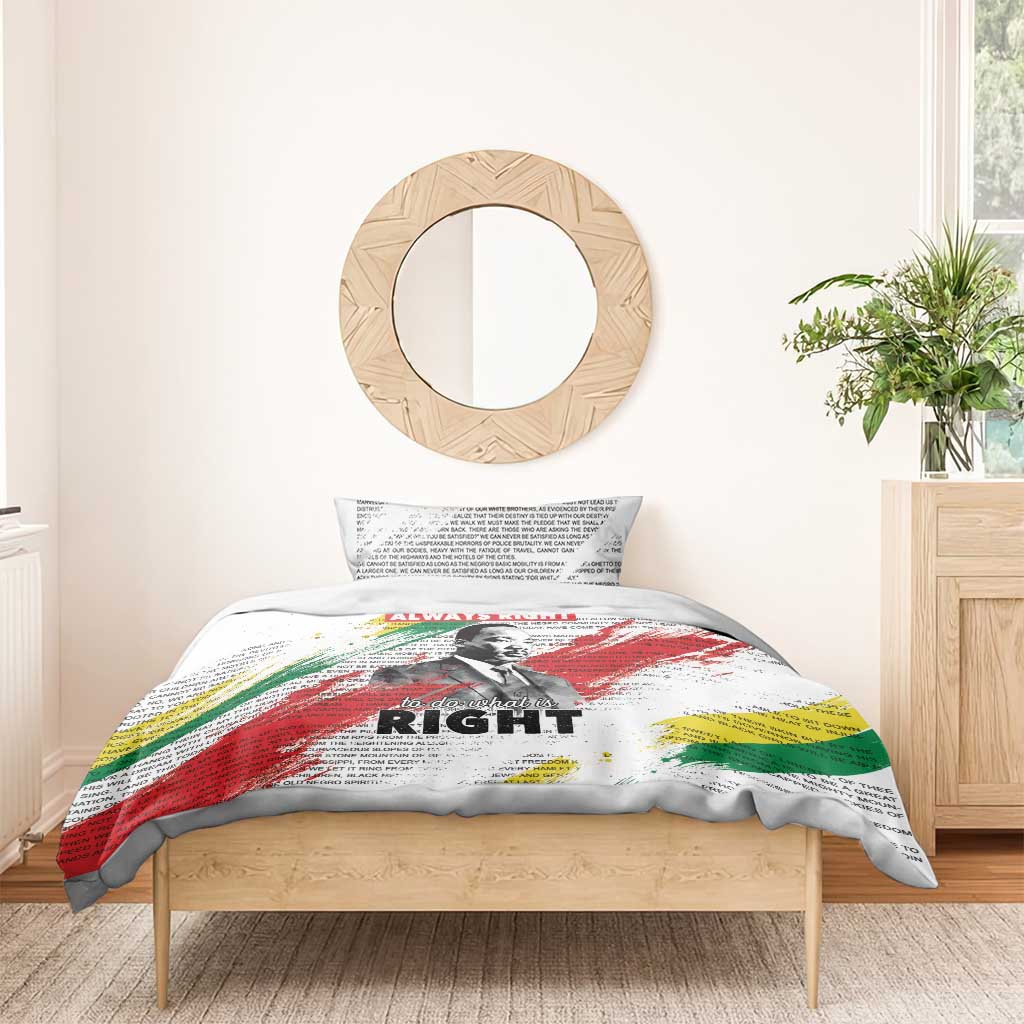Martin Luther King Bedding Set Honoring The Legacy White Version