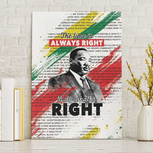 Martin Luther King Canvas Wall Art Honoring The Legacy White Version