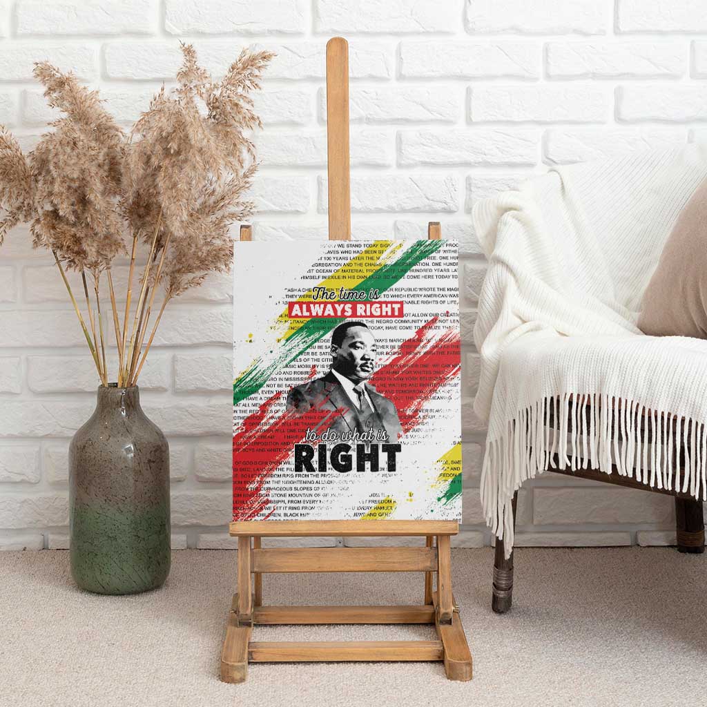 Martin Luther King Canvas Wall Art Honoring The Legacy White Version