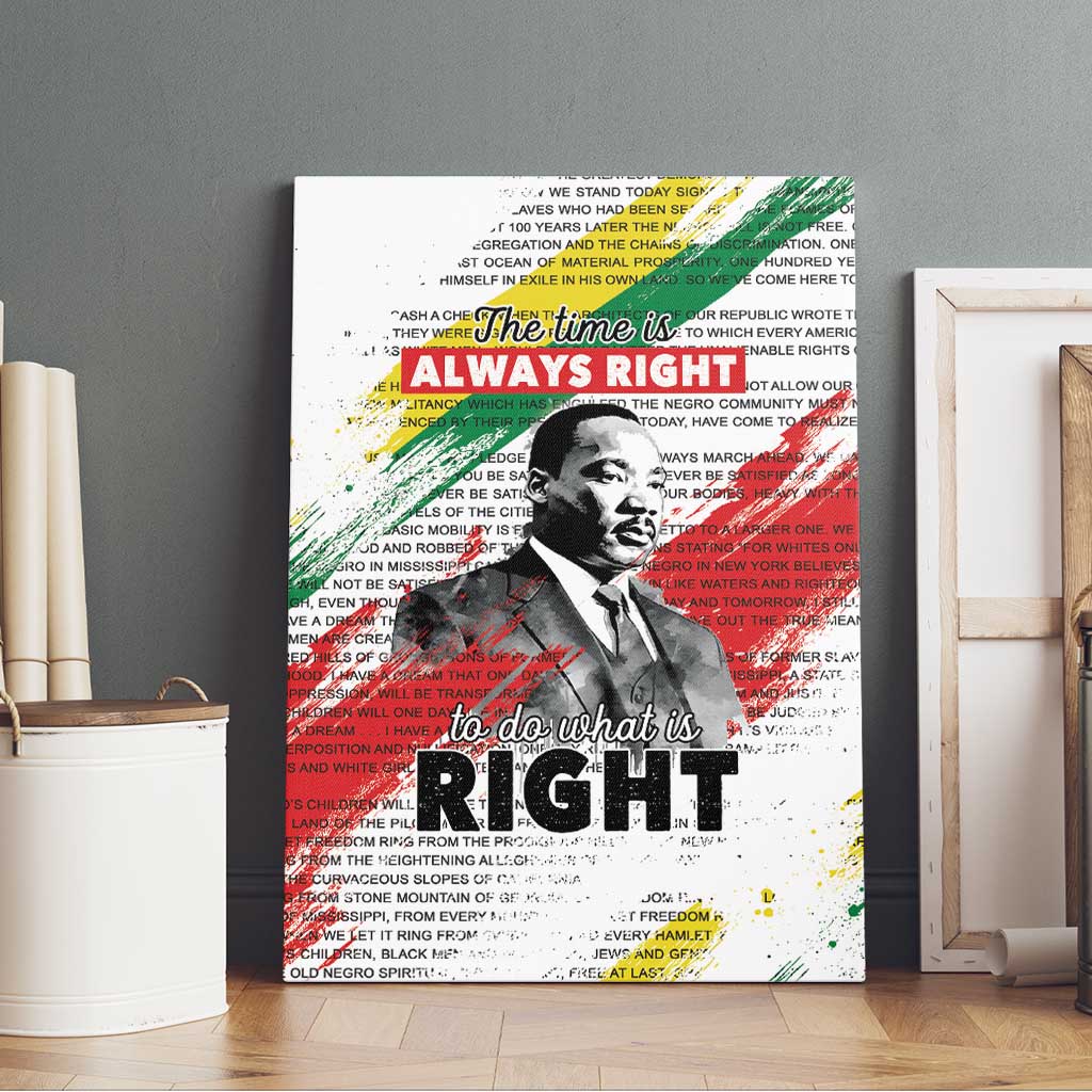 Martin Luther King Canvas Wall Art Honoring The Legacy White Version