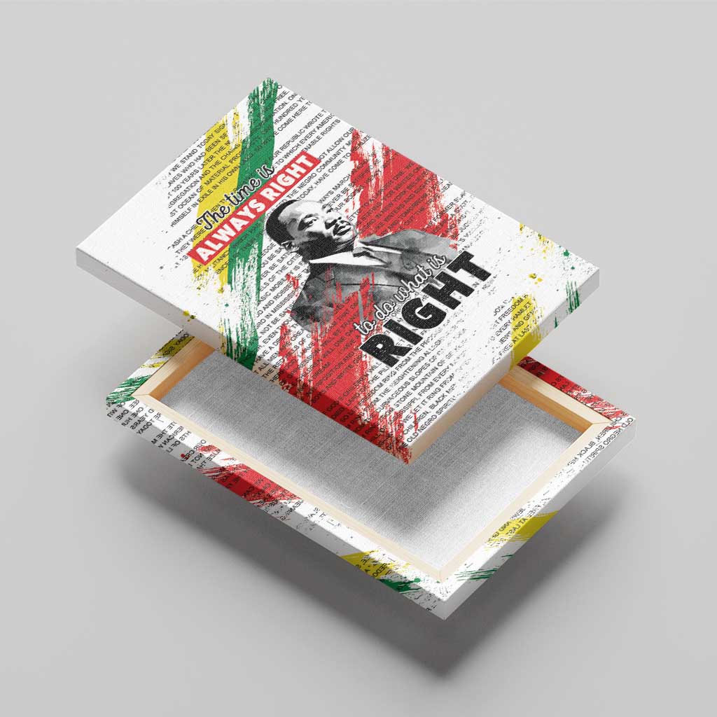 Martin Luther King Canvas Wall Art Honoring The Legacy White Version