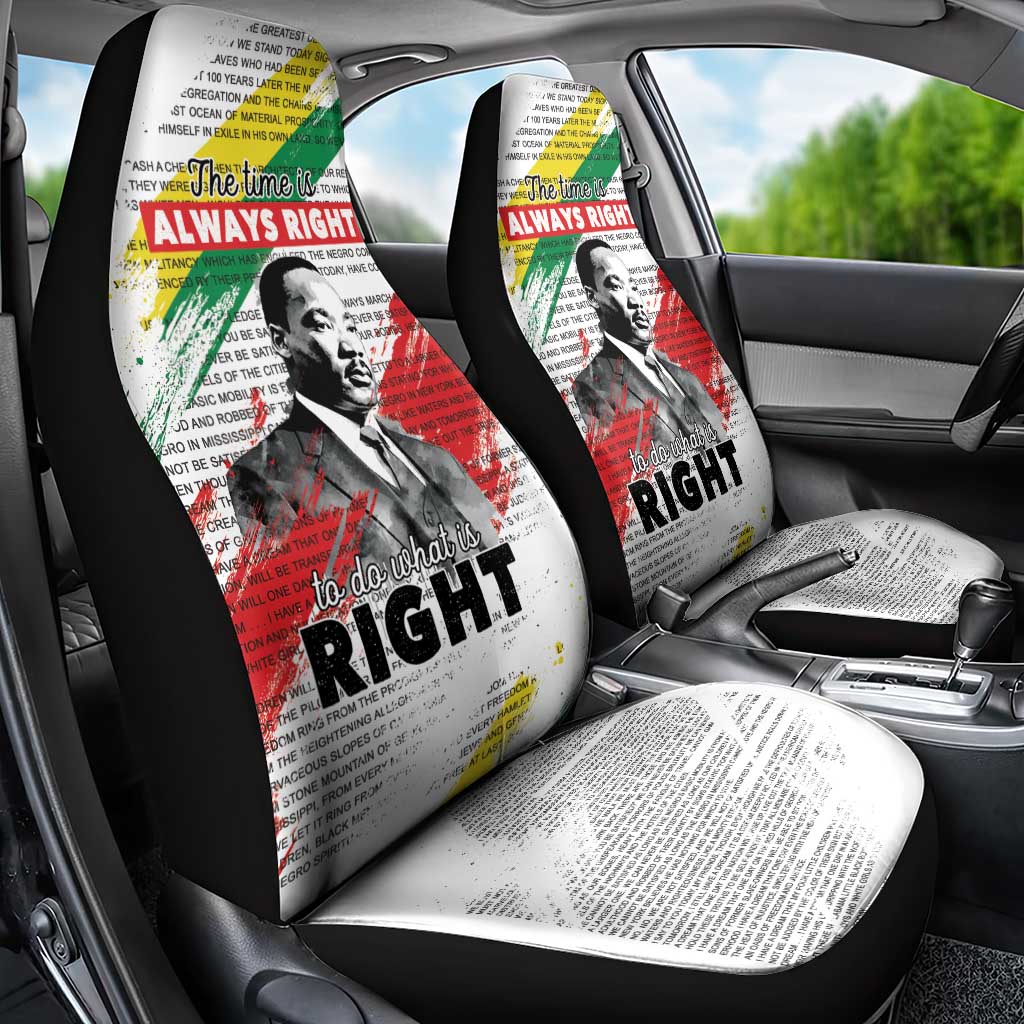Martin Luther King Car Seat Cover Honoring The Legacy White Version