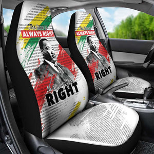 Martin Luther King Car Seat Cover Honoring The Legacy White Version