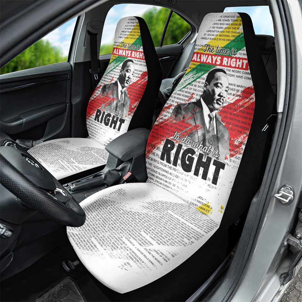 Martin Luther King Car Seat Cover Honoring The Legacy White Version