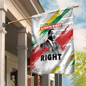 Martin Luther King Garden Flag Honoring The Legacy White Version