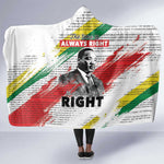 Martin Luther King Hooded Blanket Honoring The Legacy White Version
