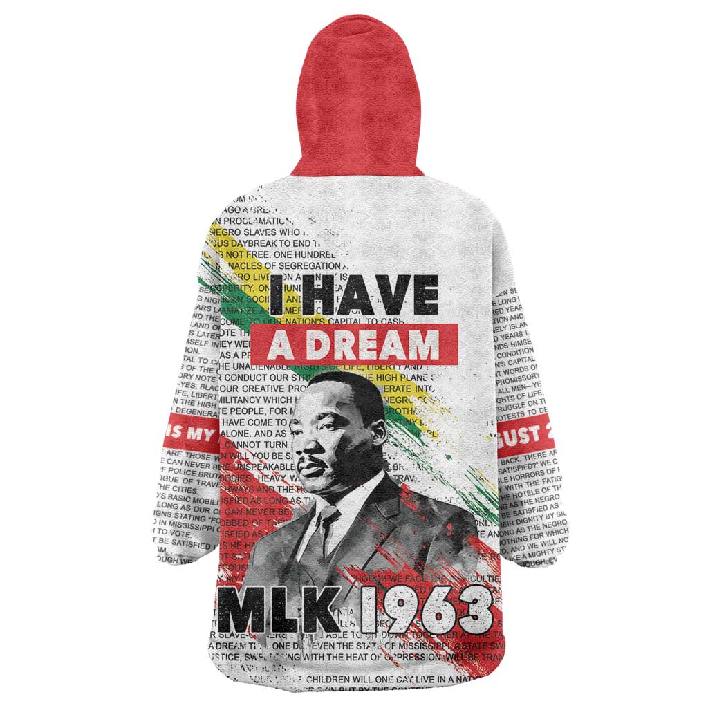 Martin Luther King Kid Wearable Blanket Hoodie Honoring The Legacy White Version