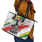 Martin Luther King Leather Tote Bag Honoring The Legacy White Version