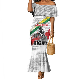 Martin Luther King Mermaid Dress Honoring The Legacy White Version