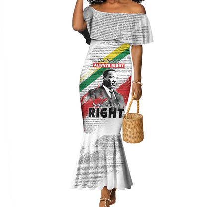 Martin Luther King Mermaid Dress Honoring The Legacy White Version